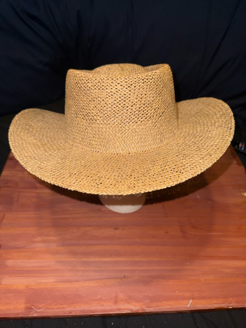 Straw Wide Brim Sun Hat - Natural Tan OS